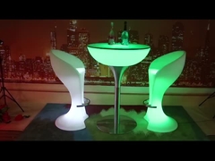 Verlicht Led Light Bar Cocktail tafels en stoelen Draadloze Stand Up Bar tafels voor feest