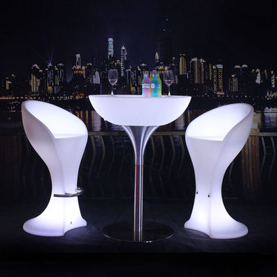 Draadloos verlichte cocktail tafels stoelen afstandsbediening voor feest