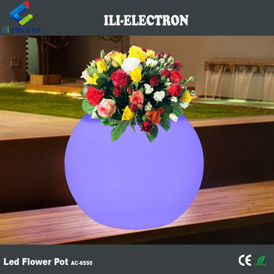 Oplaadbare kunststof-bloemenplanter met led-afwerking
