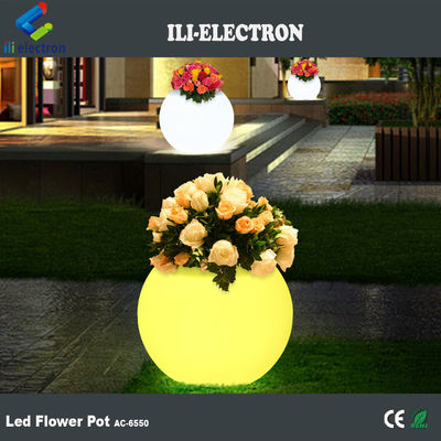 Oplaadbare kunststof-bloemenplanter met led-afwerking