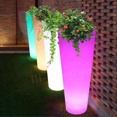 Buiten waterdichte led bloemenplanters aanraakbediening type