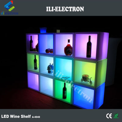 Oplaadbare waterdichte LED-plastic vierkante ijsbak voor pubs
