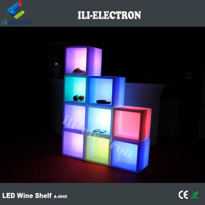 Oplaadbare waterdichte LED-plastic vierkante ijsbak voor pubs