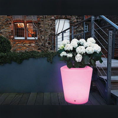 Afstandsbediende kunststof LED verlichte bloempot / planter / ijs emmer