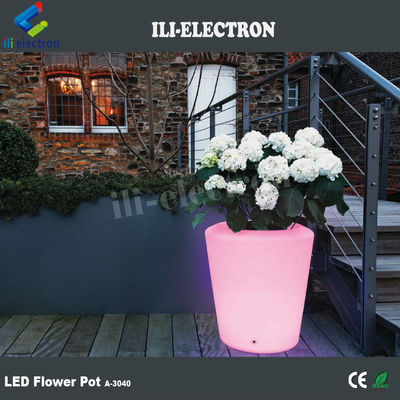 Afstandsbediende kunststof LED verlichte bloempot / planter / ijs emmer