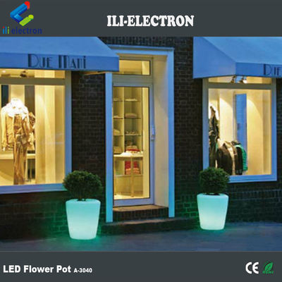 Afstandsbediende kunststof LED verlichte bloempot / planter / ijs emmer