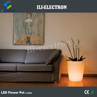 Afstandsbediende kunststof LED verlichte bloempot / planter / ijs emmer