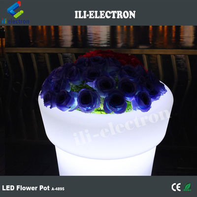 Hoog ronde verlichte LED-plastic bloempot / bloemplant