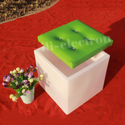 Multifunktioneel LED-ijs emmer Vierkante vorm PE plastic materiaal met leer deksel