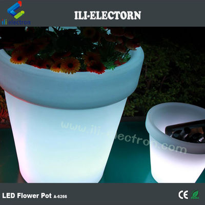 Kleurrijke verlichting LED Plastic bloemenplanter voor tuinversiering