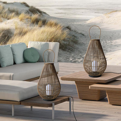 Landschapslampen voor buiten Rattan Geweven lamp Oplaadbare hanger