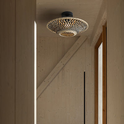 Ronde bamboe hanglamp, geweven plafondlamp voor binnenverlichting