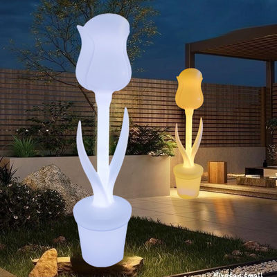 Buiten waterdichte kunststof staande tulp bloem vloerlamp 50000 uur Levensduur