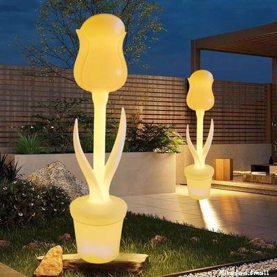 Buiten waterdichte kunststof staande tulp bloem vloerlamp 50000 uur Levensduur
