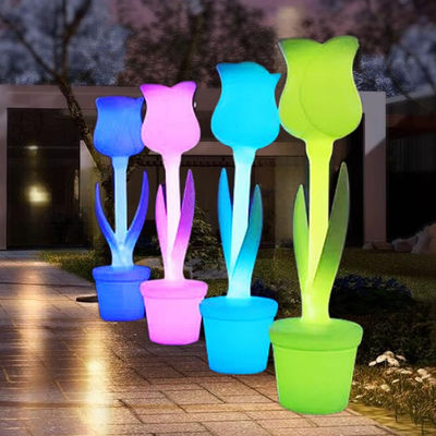 Buiten waterdichte kunststof staande tulp bloem vloerlamp 50000 uur Levensduur