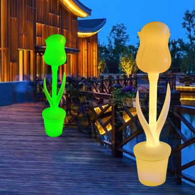 Buiten waterdichte kunststof staande tulp bloem vloerlamp 50000 uur Levensduur