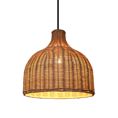 Bamboe rotan hanger lampen Ronde vorm voor binnenverlichting