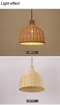 Bamboe rotan hanger lampen Ronde vorm voor binnenverlichting