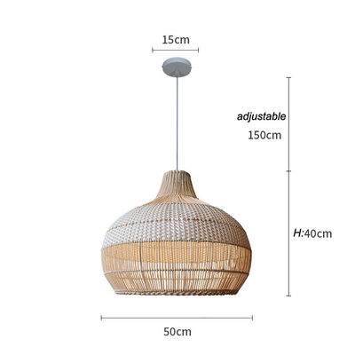 Bamboe rotan hanglamp, Wicker plafondlamp voor binnenhuisversiering