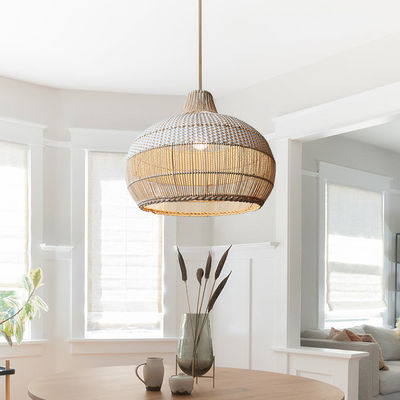 Bamboe rotan hanglamp, Wicker plafondlamp voor binnenhuisversiering