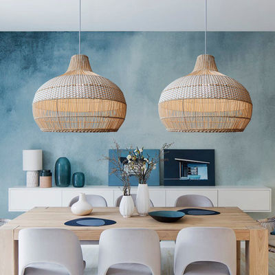 Bamboe rotan hanglamp, Wicker plafondlamp voor binnenhuisversiering