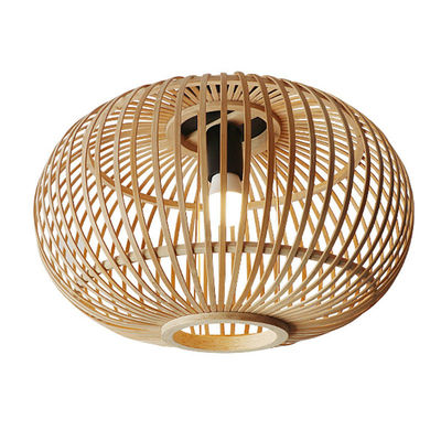 Op maat gemaakte wicker lamp schaduw hanger voor binnen gang plafond