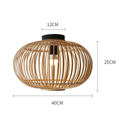 Op maat gemaakte wicker lamp schaduw hanger voor binnen gang plafond