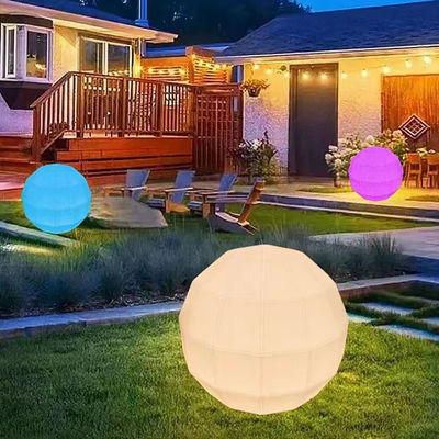 Buiten PE Plastic Glow Ball Light Oplaadbaar Polyhedron Lichtbolvorm