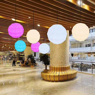 Buiten PE Plastic Glow Ball Light Oplaadbaar Polyhedron Lichtbolvorm