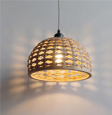 Vintage creatieve bamboe rotan lamp schaduw voor binnen eetkamer