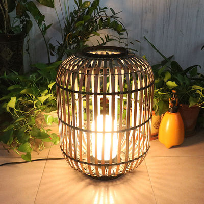 Decoratieve Rattan Outdoor Lantern, geweven Rattan Lamp 3500K Voor de Atmosfeer
