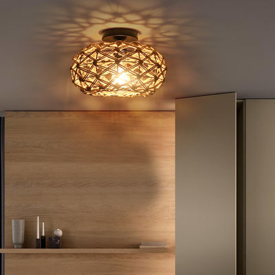 Creatieve hanglamp voor het balkon Retro hennep touw plafondlamp