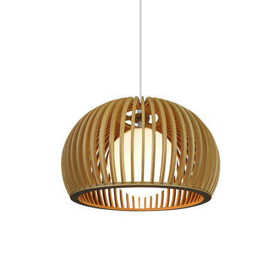 Moderne massief houten kroonluchter, hanger rotan licht voor restaurant woonkamer