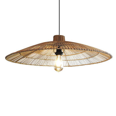 Op maat gemaakte rattan hanger lichtkroonluchter voor homestay zen theekamer