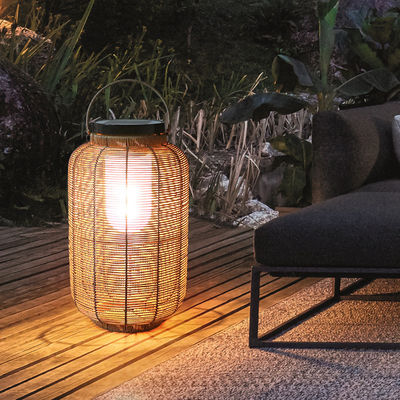 Decoratieve Rattan Geweven Zonnelampen, Buiten Rattan Lamp Voor Villa Atmosfeer