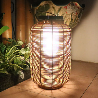 Decoratieve Rattan Geweven Zonnelampen, Buiten Rattan Lamp Voor Villa Atmosfeer