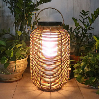Decoratieve Rattan Geweven Zonnelampen, Buiten Rattan Lamp Voor Villa Atmosfeer
