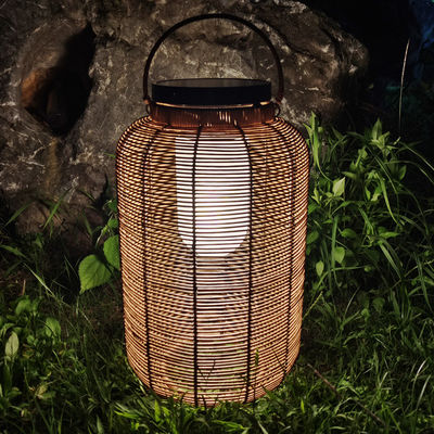 Decoratieve Rattan Geweven Zonnelampen, Buiten Rattan Lamp Voor Villa Atmosfeer