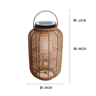 Decoratieve Rattan Geweven Zonnelampen, Buiten Rattan Lamp Voor Villa Atmosfeer