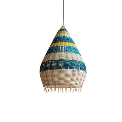 Gepersonaliseerd bamboe rotan geweven hangertje handgemaakt voor binnenverlichting