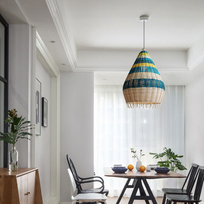 Gepersonaliseerd bamboe rotan geweven hangertje handgemaakt voor binnenverlichting