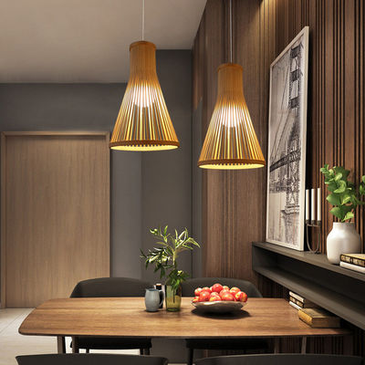 Op maat gemaakt Rattan hanglamp, Nordic geweven bamboe lamp voor binnenverlichting