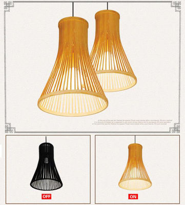 Op maat gemaakt Rattan hanglamp, Nordic geweven bamboe lamp voor binnenverlichting