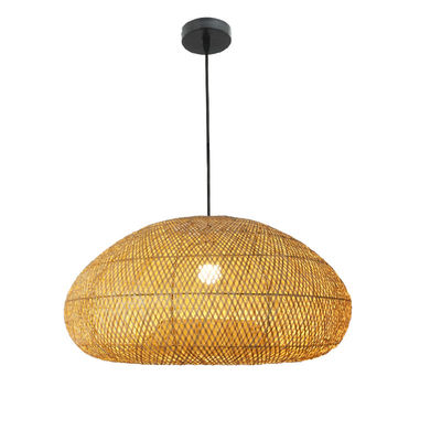 Decoratieve bamboe rattan kandelaar ronde vorm voor woonkamer