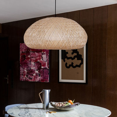 Decoratieve bamboe rattan kandelaar ronde vorm voor woonkamer