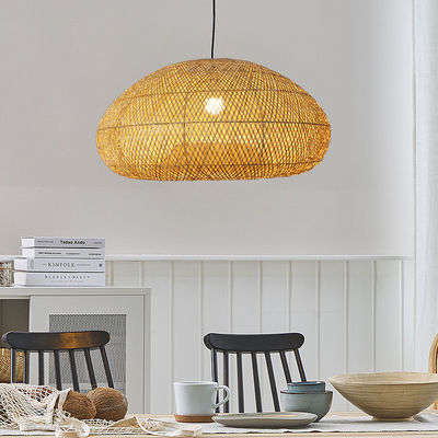 Decoratieve bamboe rattan kandelaar ronde vorm voor woonkamer