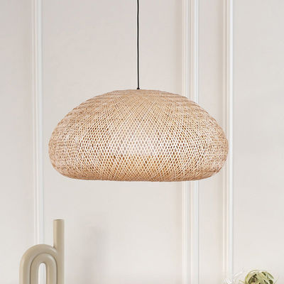 Decoratieve bamboe rattan kandelaar ronde vorm voor woonkamer