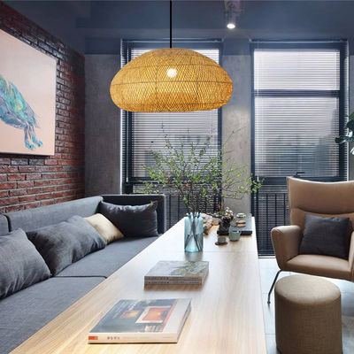 Decoratieve bamboe rattan kandelaar ronde vorm voor woonkamer
