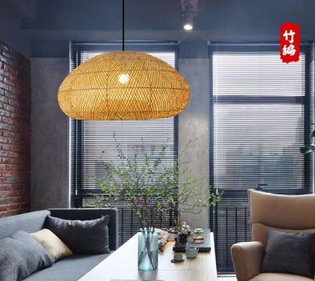Decoratieve bamboe rattan kandelaar ronde vorm voor woonkamer