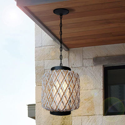 Decoratieve hanger lamp, kleine buiten rattan kandelaar waterdicht